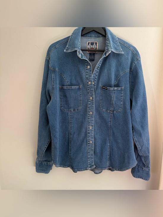 Harley-Davidson Jackets & Blazers - Vintage Harley Davidson Denim Button-Up Jacket Womens Large Biker core Grunge